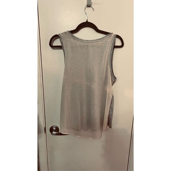 J. Crew Gray Tank Top Silk like Overlay in Back Size XS - Picture 7 of 9